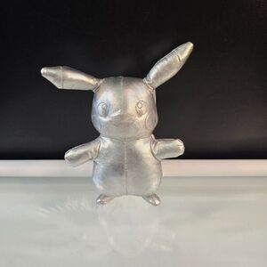 Pikachu Plush Silver Pokemon 25th Anniversary Edition Toy 9.5"